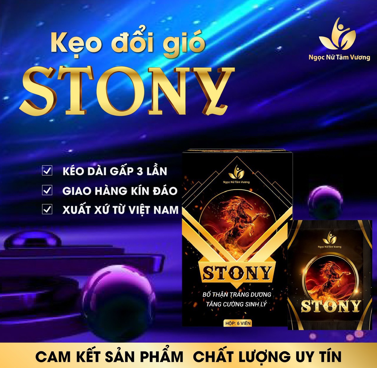 Kẹp Đổi Gió Stony Cao Cấp Hộp 8 Viên