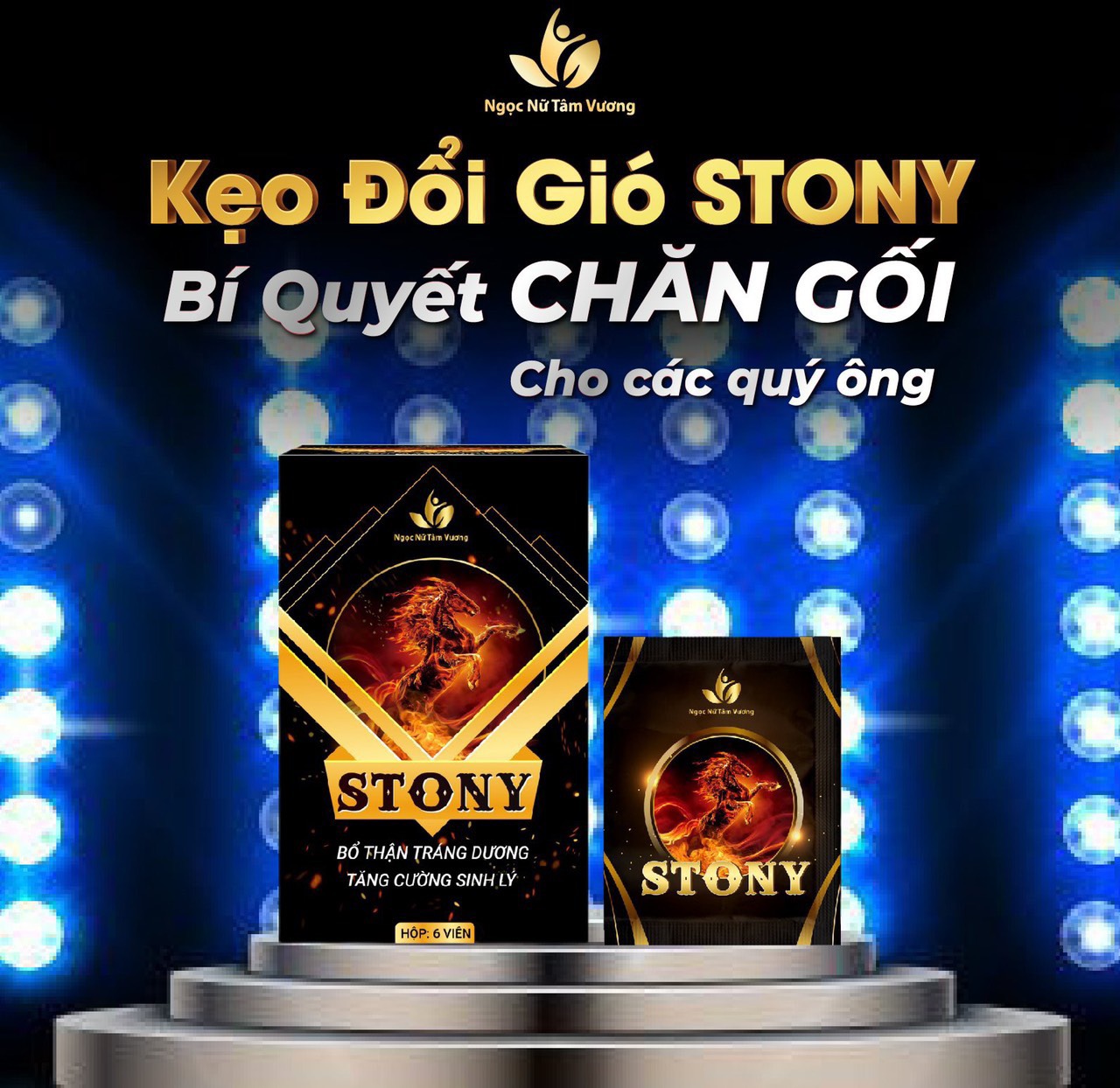 Kẹp Đổi Gió Stony Cao Cấp Hộp 8 Viên