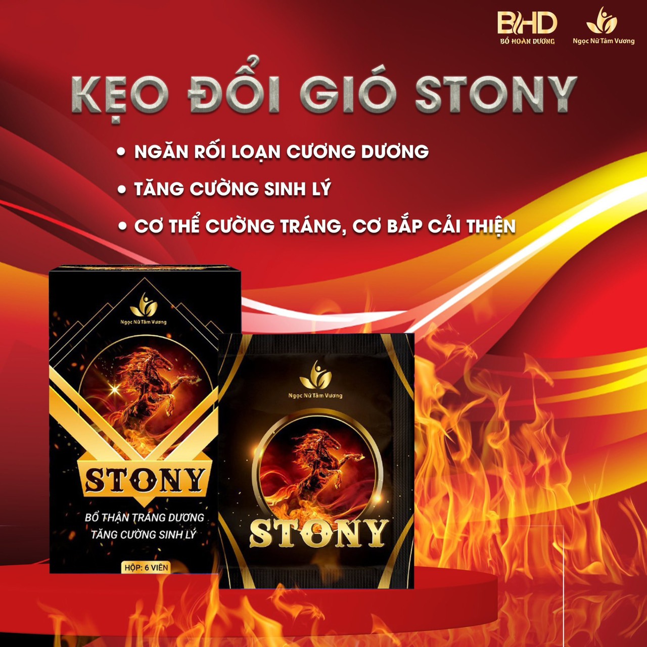 Kẹp Đổi Gió Stony Cao Cấp Hộp 8 Viên