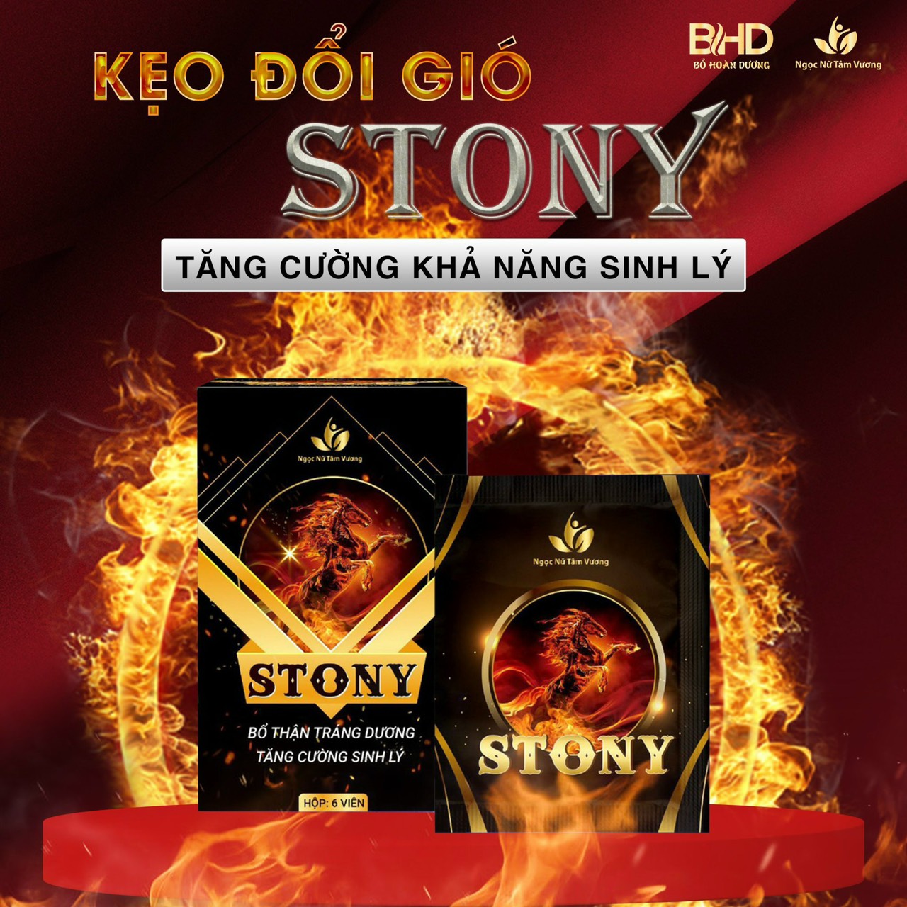 Kẹp Đổi Gió Stony Cao Cấp Hộp 8 Viên